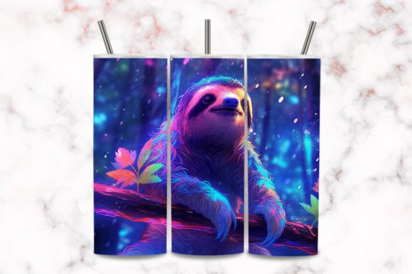 Download Sloth Theme 20oz Tumbler Wrap Png - Wrap Collection