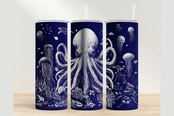 Download Octopus 20oz Laser Tumbler Wrap SVG - Wrap Collection