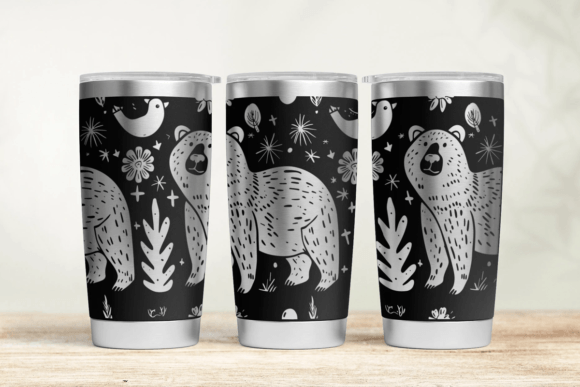Download Bear 20oz 30oz Laser Tumbler Wrap SVG - Wrap Collection