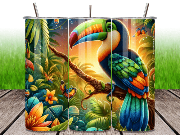 Download Tropical Toucan Bird Tumbler Wrap - Wrap Collection
