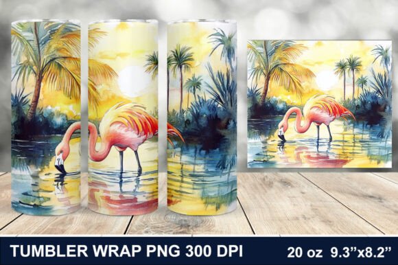 Download Summer Flamingo Tumbler Wrap - Wrap Collection