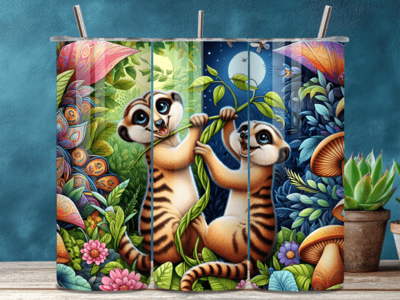 Download Tropical Meerkat Jungle Tumbler Wrap - Wrap Collection