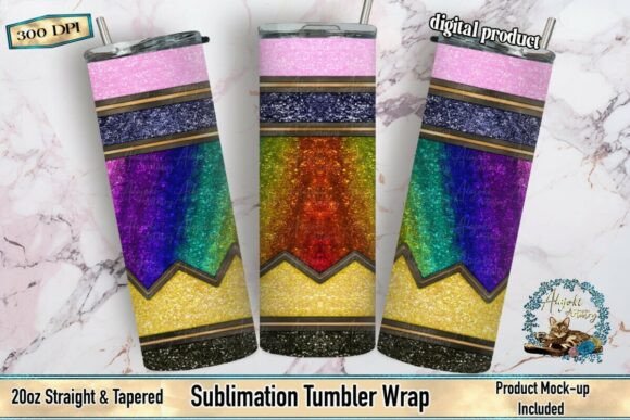 Download Glitter Pencil Teacher Tumbler Wrap - Wrap Collection