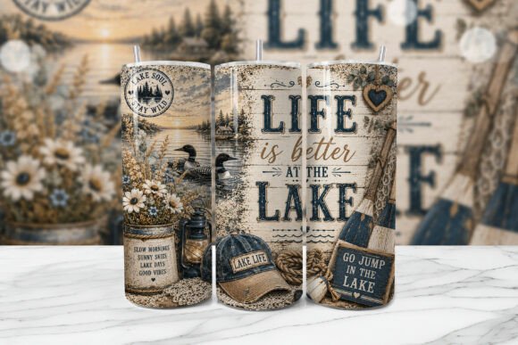 Download Life Better at the Lake Tumbler Wrap PNG - Wrap Collection
