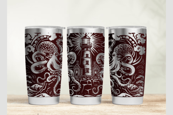 Download Lighthouse 20oz 30oz Laser Tumbler Wrap - Wrap Collection