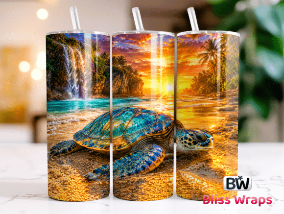 Download Sea Turtle Tumbler Wrap PNG - Wrap Collection