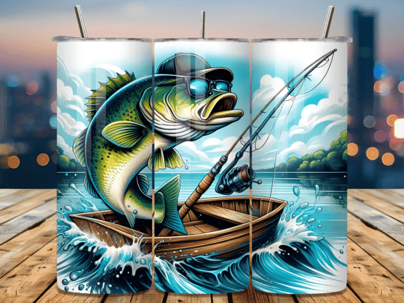 Download Funny Cool Bass Fishing Tumbler Wrap - Wrap Collection