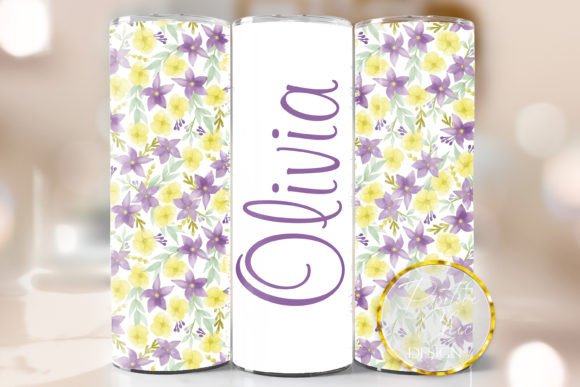 Download Custom Name Tumbler Wrap Spring Design - Wrap Collection