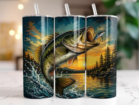 Download Largemouth Bass Fishing Tumbler Wrap PNG - Wrap Collection
