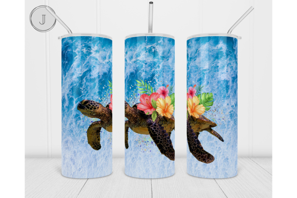 Download 20oz Turtle Tumbler Summer Beach Wrap - Wrap Collection
