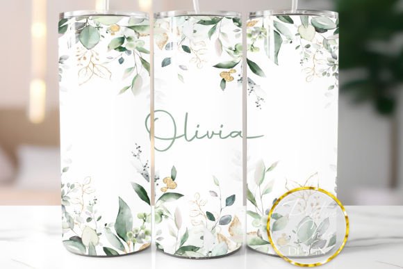 Download Botanical Custom Name Tumbler Wrap PNG - Wrap Collection