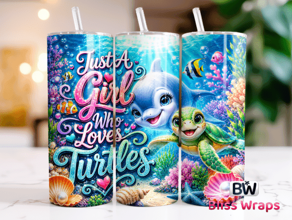 Download Sea Turtle Tumbler Wrap PNG - Wrap Collection