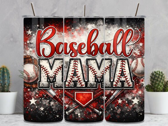 Download Retro Baseball Mama Sports Tumbler Wrap - Wrap Collection
