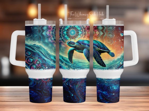 Download Sea Turtle 40 Oz Quencher Tumbler Wrap - Wrap Collection