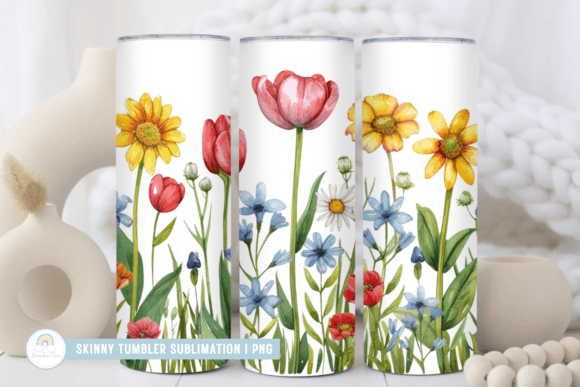 Download Spring Floral Sublimation Tumbler Wrap - Wrap Collection