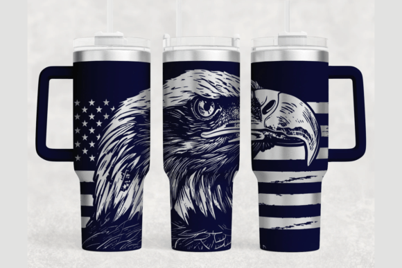 Download Bald Eagle 40oz Laser Tumbler Wrap SVG - Wrap Collection
