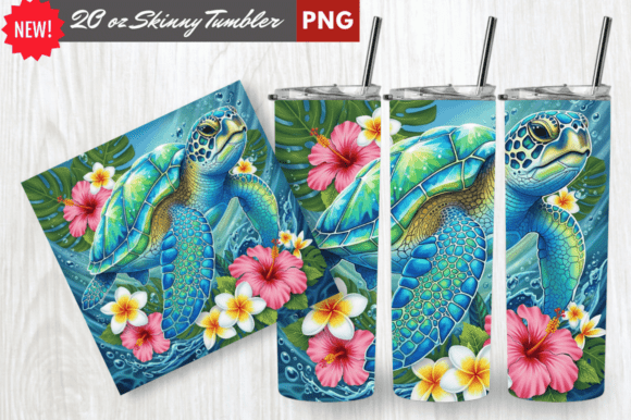 Download Crystal Shell Sea Turtle Tumbler Wrap - Wrap Collection