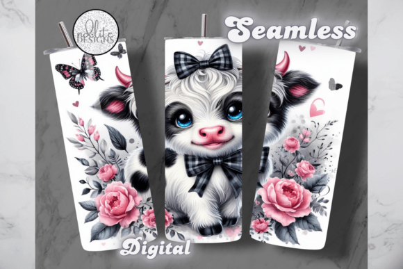 Download Cute Black White Baby Highland Cow Wrap - Wrap Collection