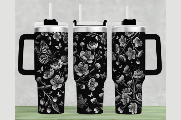 Download Cherry Blossoms 40oz Laser Tumbler Wrap - Wrap Collection