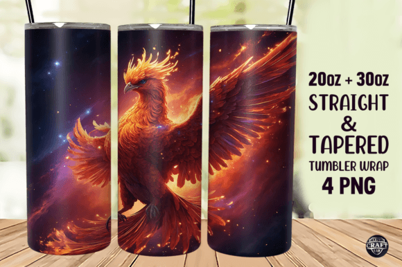 Download Phoenix Bird Tumbler Wrap 20oz Skinny - Wrap Collection
