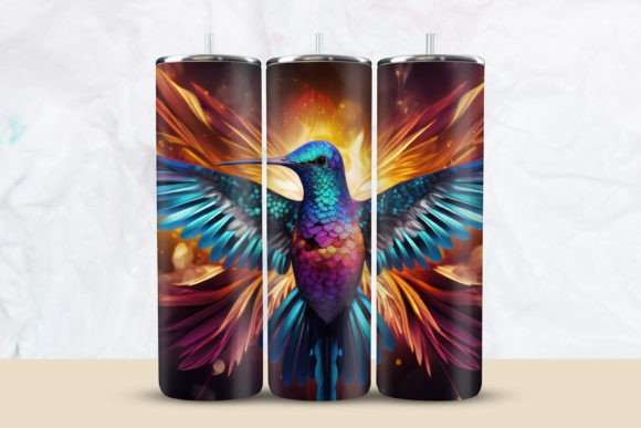 Download Glitter Colorful Bird Tumbler Wrap - Wrap Collection