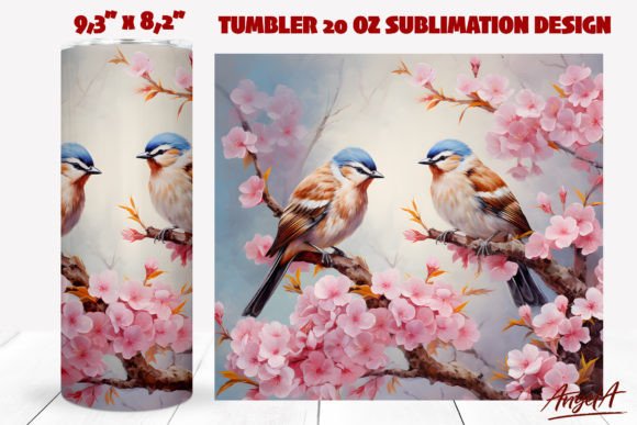 Download Bird Tumbler Sublimation Wrap / Spring - Wrap Collection