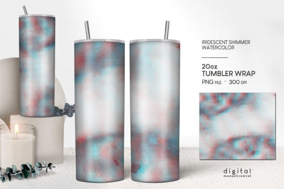 Download Tumbler Wrap PNG Iridescent Watercolor - Wrap Collection