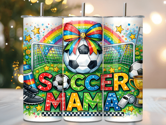 Download Soccer Mama Rainbow Sport Tumbler Wrap - Wrap Collection