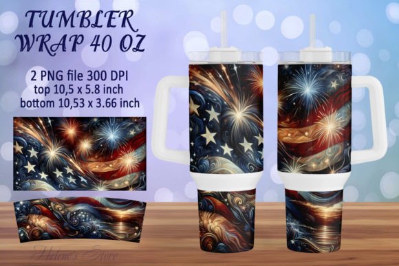 Download Patriotic 40 Oz Quencher Tumbler Wrap - Wrap Collection