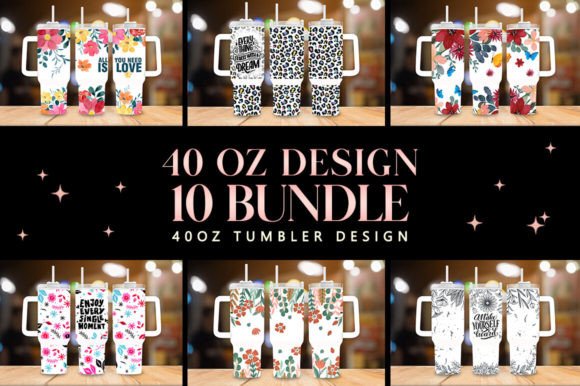 Download Floral Print 40oz Tumbler Wrap Bundle - Wrap Collection