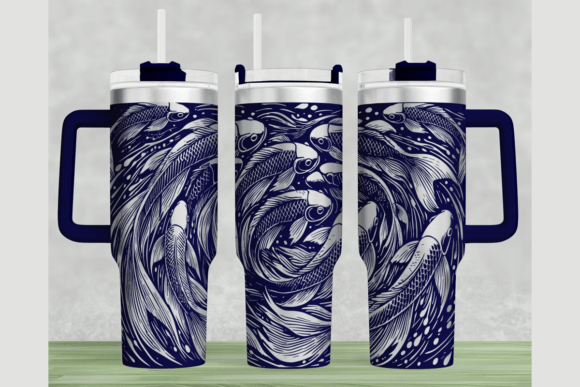 Download Fish 40oz Laser Tumbler Wrap SVG - Wrap Collection