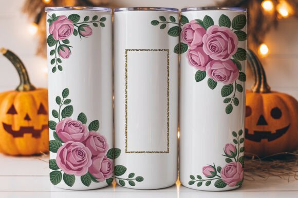 Download Pink Rose Personalized Tumbler Wrap - Wrap Collection