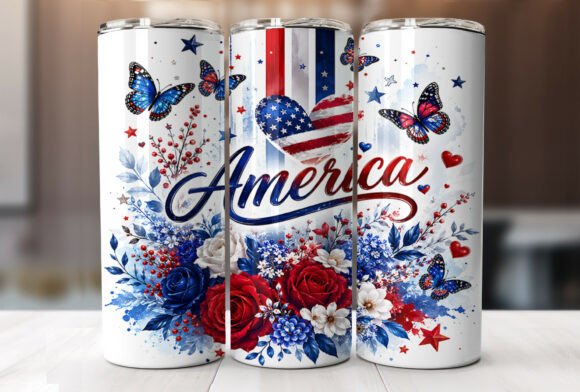 Download Patriotic 4th of July Tumbler Wrap PNG - Wrap Collection