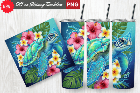 Download Crystal Shell Sea Turtle Tumbler Wrap - Wrap Collection
