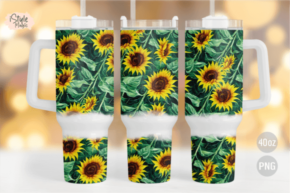 Download Sunflowers 40oz Quencher Tumbler Wrap - Wrap Collection