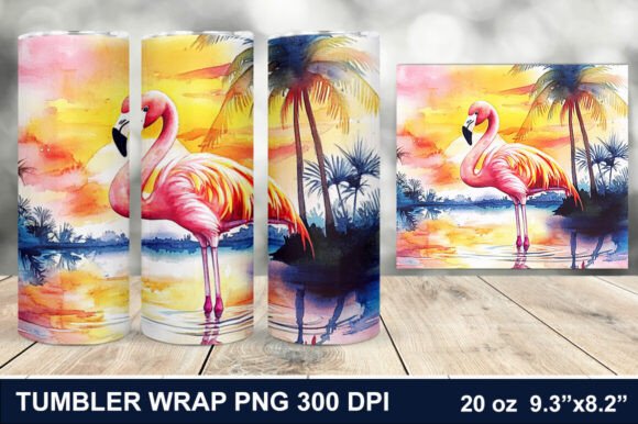 Download Summer Flamingo Tumbler Wrap - Wrap Collection