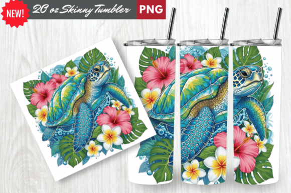 Download Crystal Shell Sea Turtle Tumbler Wrap - Wrap Collection