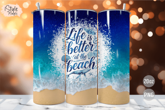 Download Beach Summer 20oz Tumbler Wrap PNG - Wrap Collection