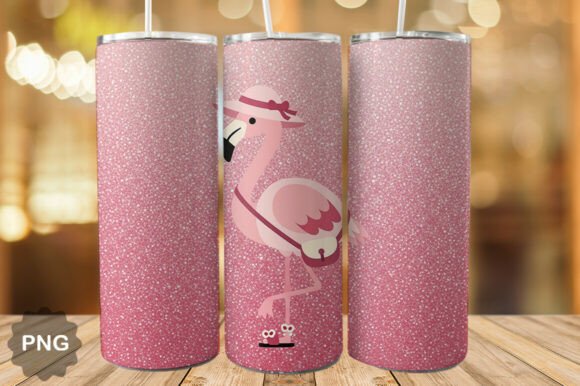 Download Pink Glitter Flamingo Tumbler Wrap PNG - Wrap Collection