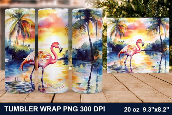 Download Summer Flamingo Tumbler Wrap - Wrap Collection