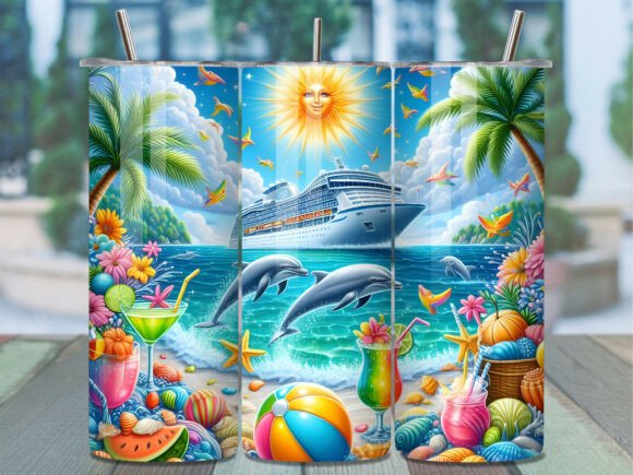 Download Dolphin Cruise Ship Beach Tumbler Wrap - Wrap Collection