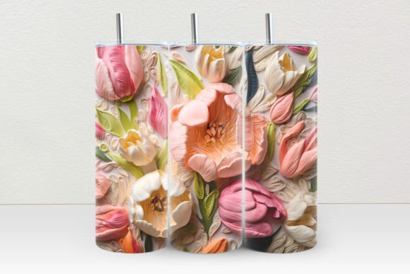 Download 3D Flower Tumbler Wrap, Sublimation Png - Wrap Collection