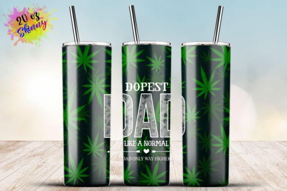 Download Weed Marijuana Dope Dad 20oz Wrap - Wrap Collection