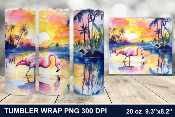 Download Summer Flamingo Tumbler Wrap - Wrap Collection