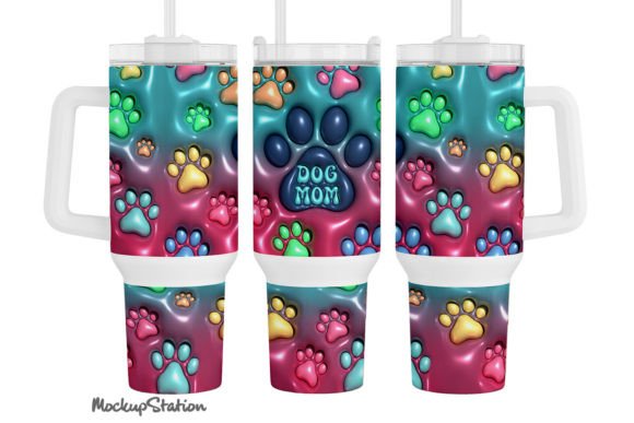 Download Dog Mom 40 Oz Quencher Tumbler Wrap PNG - Wrap Collection