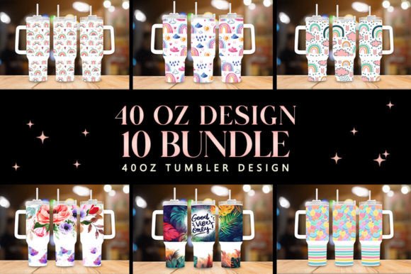 Download Tropical Floral 40oz Tumbler Wrap Bundle - Wrap Collection