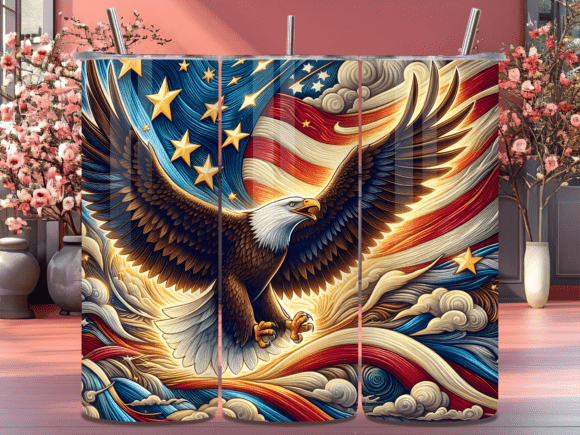 Download American Flag Bald Eagle Tumbler Wrap - Wrap Collection