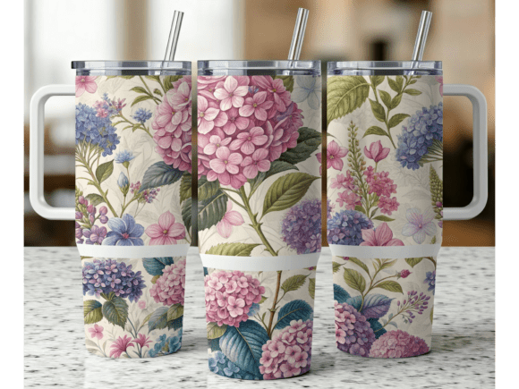 Download Floral 40oz Tumbler Wrap PNG - Wrap Collection