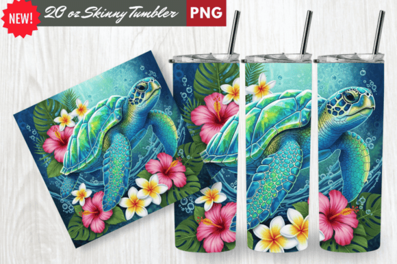 Download Crystal Shell Sea Turtle Tumbler Wrap - Wrap Collection