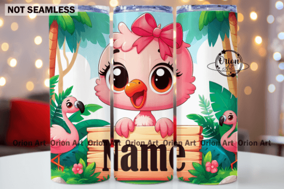 Download Baby Pink Flamingo Tumbler Wrap PNG - Wrap Collection